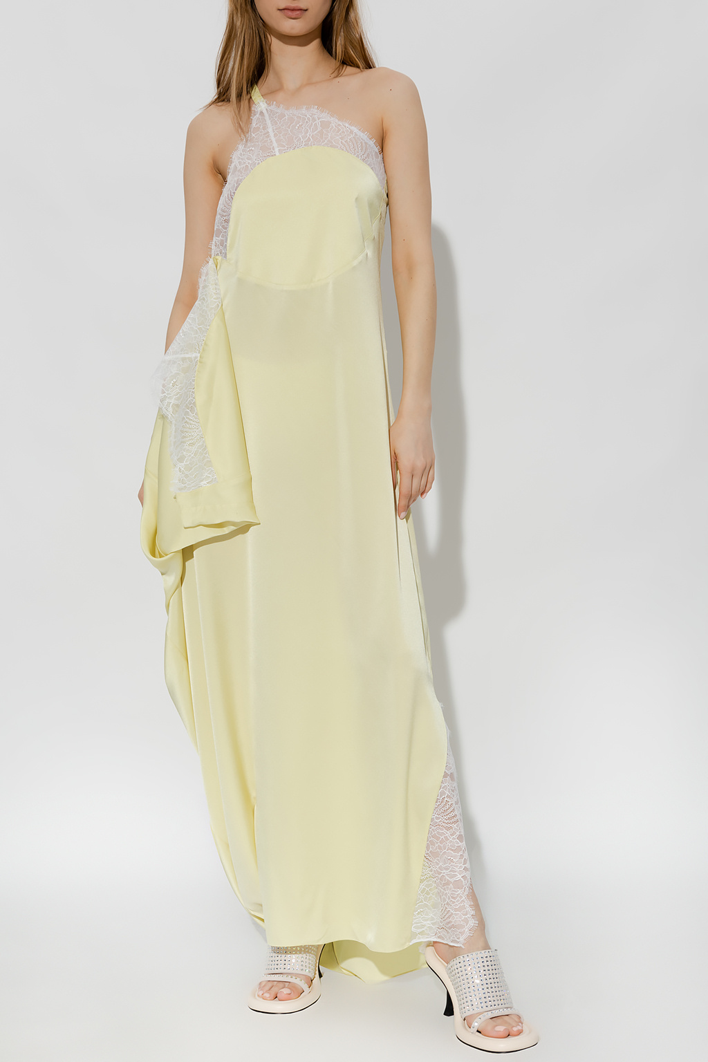 Yellow Asymmetric dress JW Anderson - rosa tie front dress
